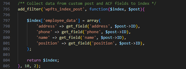 API example code